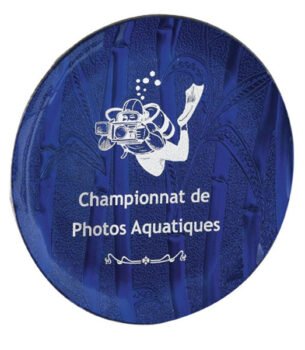 Blue Engravable Glass Award