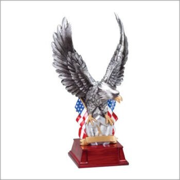 Eagle and Flags With Cherry Base