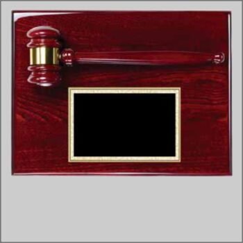 Piano Finish Gavel Corporate Plaque