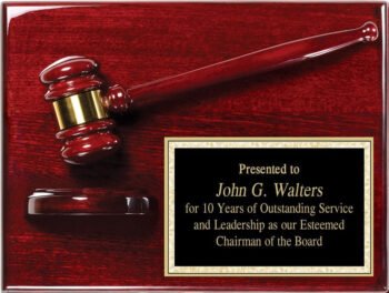 Deluxe Gavel Plaque