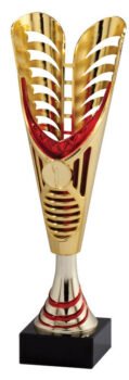 Assembled Cup Gold/Red Plastic On Genuine Marble Base