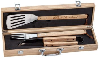 BBQ Gift Set Oak Case