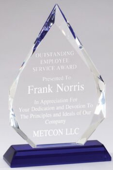 Arrowhead On Blue Crystal  Base