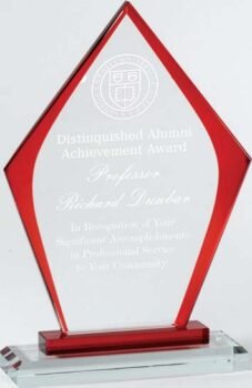 Premium Clear Red Glass Award