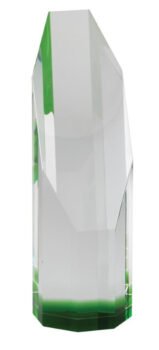 Optical Crystal Octagon Tower - Green