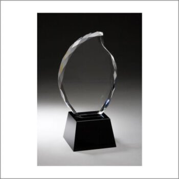 Thick Faceted Flame On Black Base