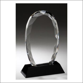 Faceted Oval On Black Base