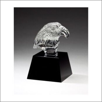Crystal Eagle Bust Black Base