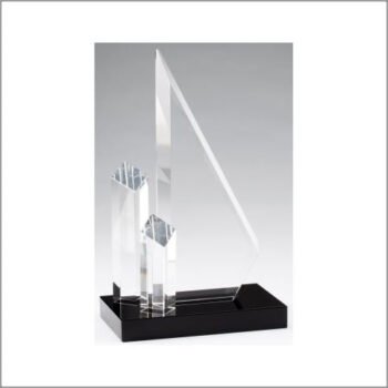 Arrowhead Optical Crystal Award with Stars