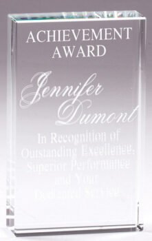 Elegant Crystal Rectangle Free Standing