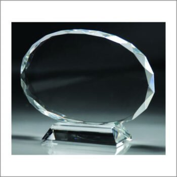 Crystal Oval With Scalloped Edge