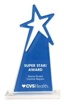 Star Blue Acrylic Award