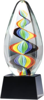 Teardrop Swirl Art Glass