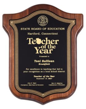 Genuine Walnut Plaque with Satin Finish